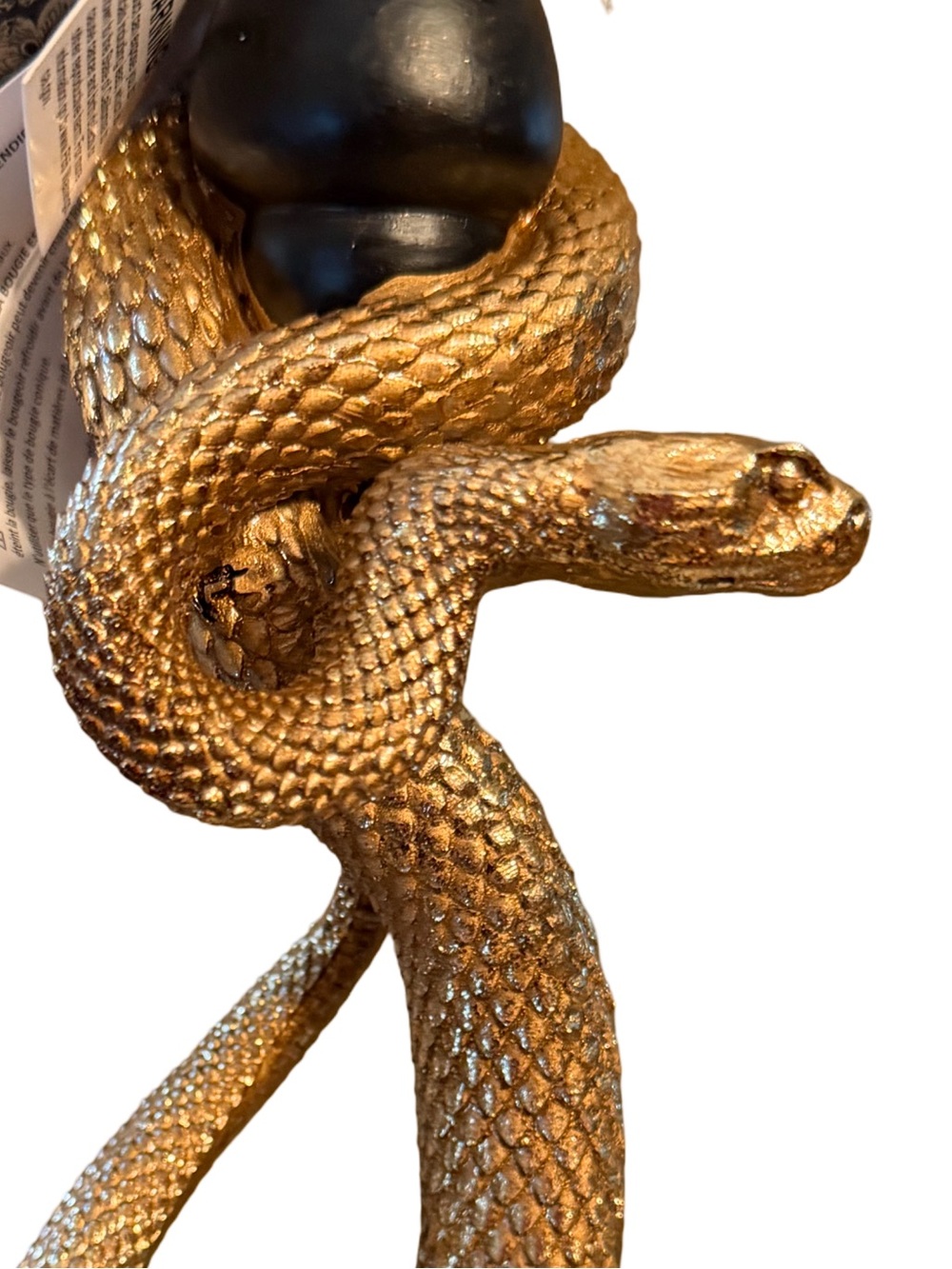 Christian Siriano NWT Halloween Gothic Gold Snake Candle Holders - Qty of 2 - Picture 6 of 8